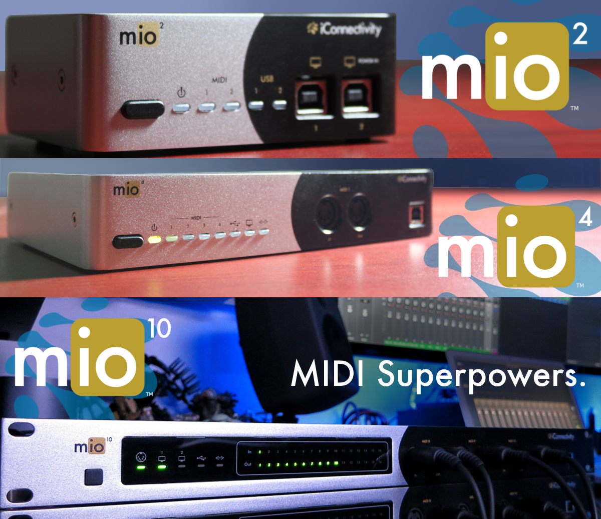 iConnectivity mio10, mio4 y mio2, auténticas centrales de conexión MIDI Hispasonic